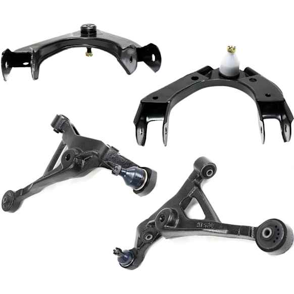 Front, Driver and Passenger Side, Upper and Lower Control Arms