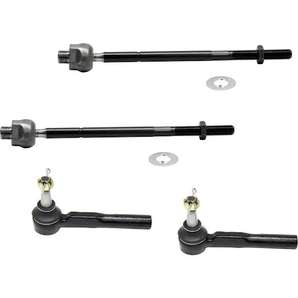 Front, Driver and Passenger Side, Inner and Outer Tie Rod Ends