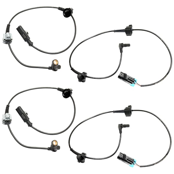 Front and Rear, Driver and Passenger Side ABS Speed Sensor Set of 4