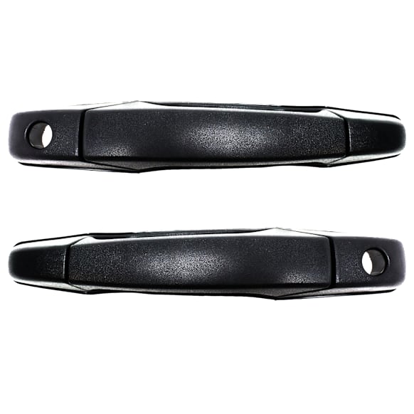 Front, Driver and Passenger Side Textured Black Exterior Door Handle, With Key Hole