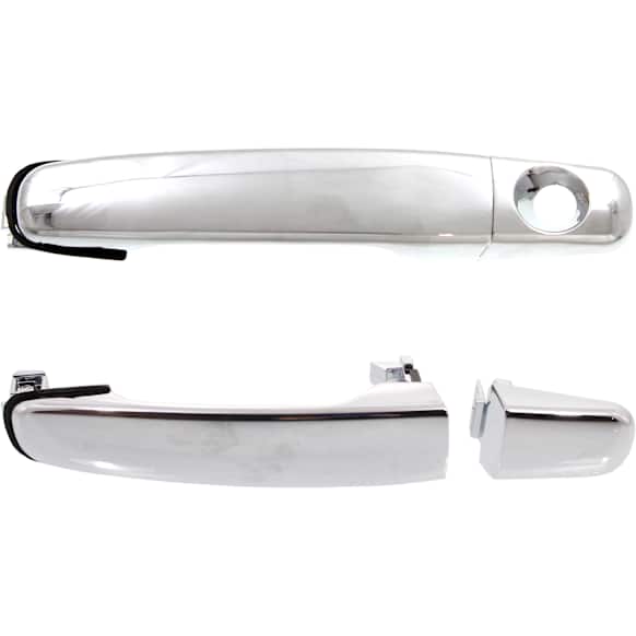 Front and Rear, Driver and Passenger Side Exterior Door Handles, Chrome, Front Driver Side - With Key Hole; Front Passenger Side and Rear Driver and Passenger Side - Without Key Hole