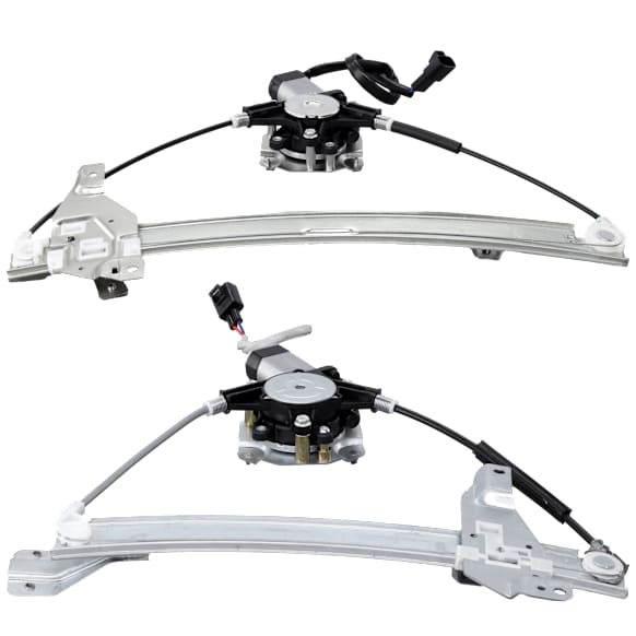Front And Rear, Driver Side Power Window Regulator, With Motor