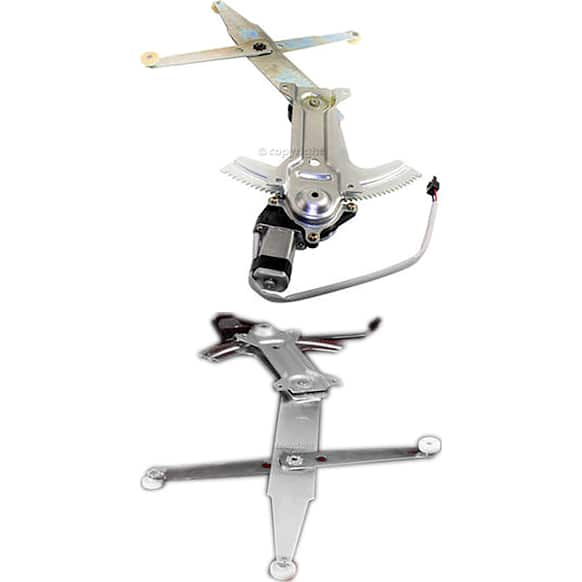 Front, Driver and Passenger Side Power Window Regulator, With Motor