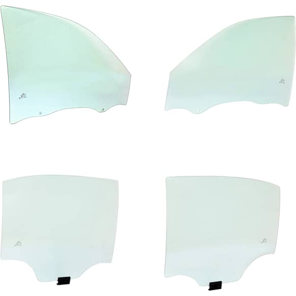 2001 Chevrolet Malibu - Front and Rear, Driver and Passenger Side Door Glass, Sedan, 4-Door, Green Tint, DD09181 GTNN, DD09182 GTNN, DD09183 GTYN, DD09184 GTYN