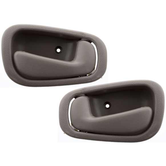 Front and Rear, Driver and Passenger Side Interior Door Handles, Beige, Without Door Lock Hole, For Models With Manual Door Locks