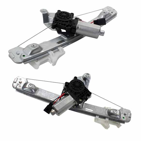 Rear, Driver and Passenger Side Power Window Regulator, With Motor