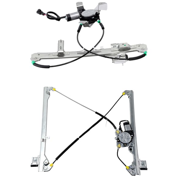 Front And Rear, Passenger Side Power Window Regulator, With Motor