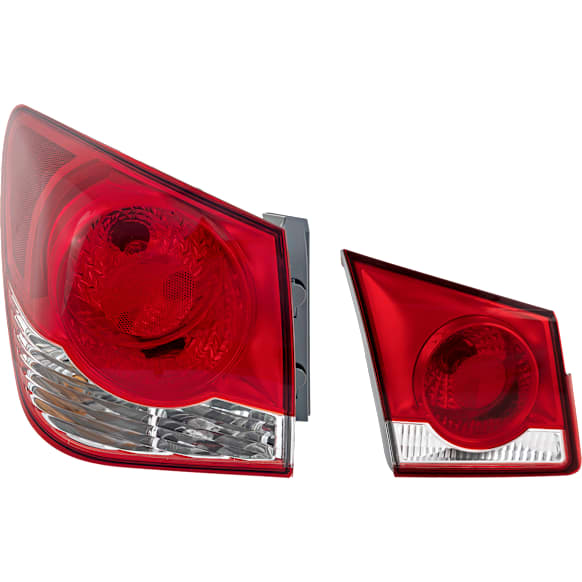 Driver Side, Inner And Outer Halogen Tail Light, With bulb(s), OE Replacement