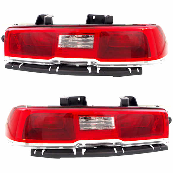 Driver and Passenger Side Tail Lights, with Bulb, Halogen, (LS/ZL1/Z/28)/(LT/SS, Without RS Package), For Models Without Auto Leveling System Headlight