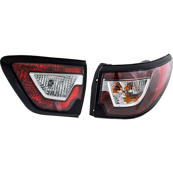 Passenger Side, Inner and Outer Halogen Tail Light, With bulb(s), OE Replacement