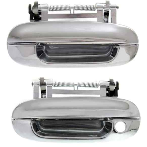 1998 Cadillac Seville - Front, Driver and Passenger Side Chrome Exterior Door Handle, Front Driver Side - With Key Hole; Front or Rear Passenger Side - Without Key Hole