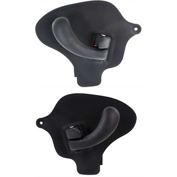 1998 Pontiac Sunfire - Front, Driver and Passenger Side Textured Black Interior Door Handle, With Door Lock Button, Coupe