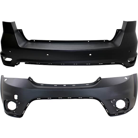 Front and Rear Primed Bumper Cover, CAPA Certified