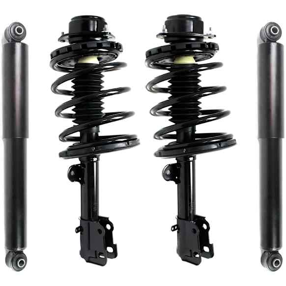 Front and Rear, Driver and Passenger Side Shock and Fully Loaded Strut