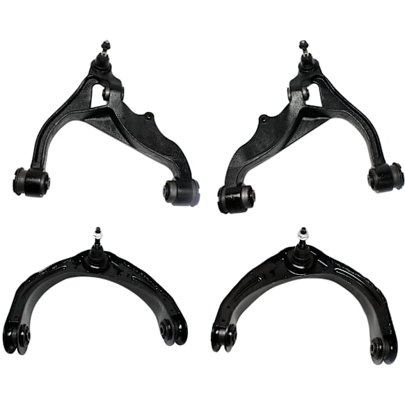 Front, Driver and Passenger Side, Upper and Lower Control Arms, For Models with 5 Lug Wheels