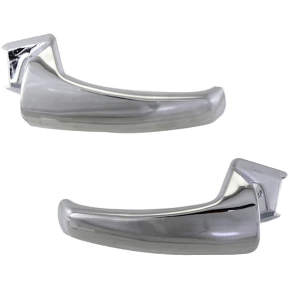1995 Dodge Ram 2500 - Front, Driver and Passenger Side Chrome Interior Door Handle, Without Door Lock Hole,  Old Body Style, Extended Cab Pickup