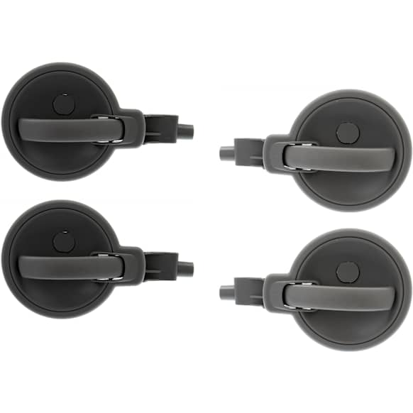 Front and Rear, Driver and Passenger Side Interior Door Handles, Primed, Without Door Lock Hole