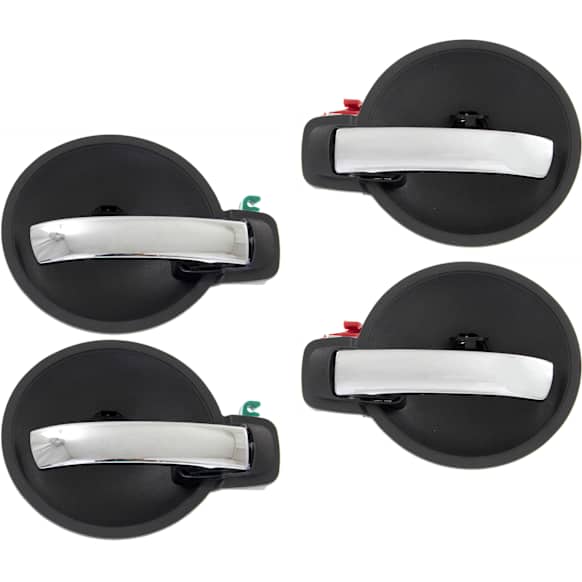 2006-2010 Dodge Charger - Front and Rear, Driver and Passenger Side Interior Door Handles, Gray bezel with chrome lever, Without Door Lock Hole