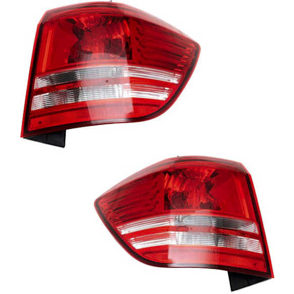 Driver and Passenger Side, Outer Tail Lights, with Bulbs, Halogen, Mounts on Body, CAPA Certified