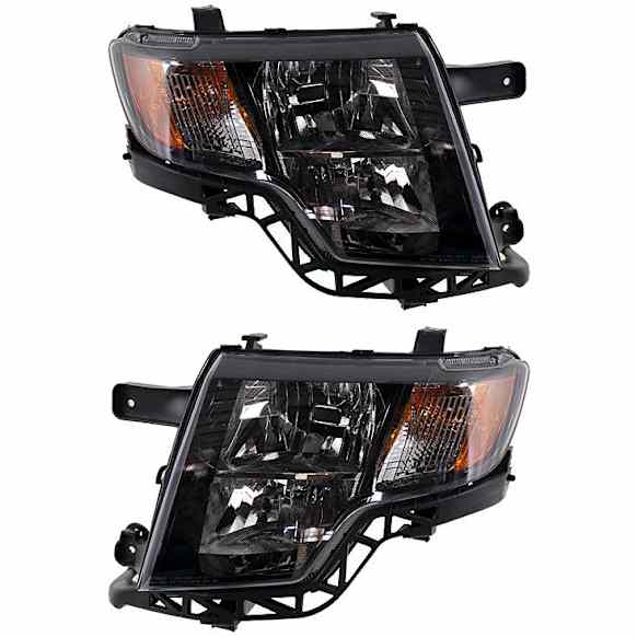 Driver and Passenger Side Headlights, with Bulbs, Halogen, Sport Utility, CAPA Certified