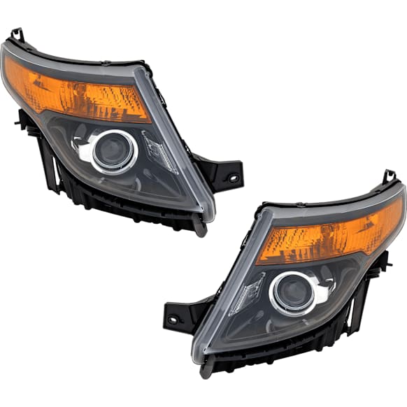 Driver and Passenger Side Halogen Headlight, With bulb(s), OE Comparable Finish