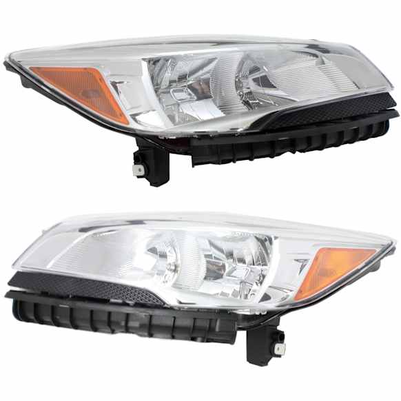 Driver and Passenger Side Halogen Headlight, With bulb(s), OE Replacement,, CAPA Certified