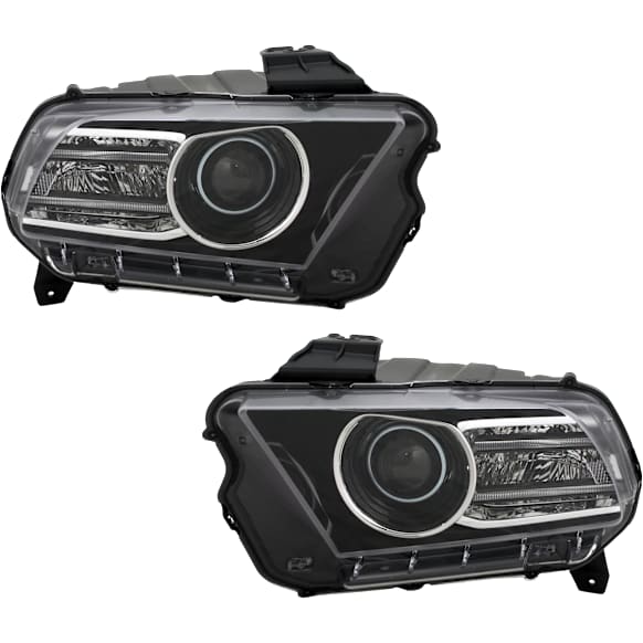 2014 Ford Mustang - Driver and Passenger Side HID/Xenon Headlight, Without bulb(s), OE Replacement, CAPA Certified
