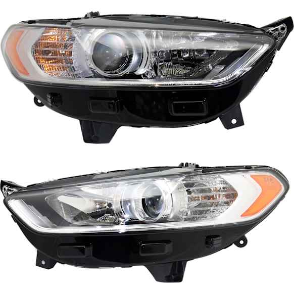 Driver and Passenger Side Halogen Headlight, With bulb(s), OE Replacement, CAPA Certified