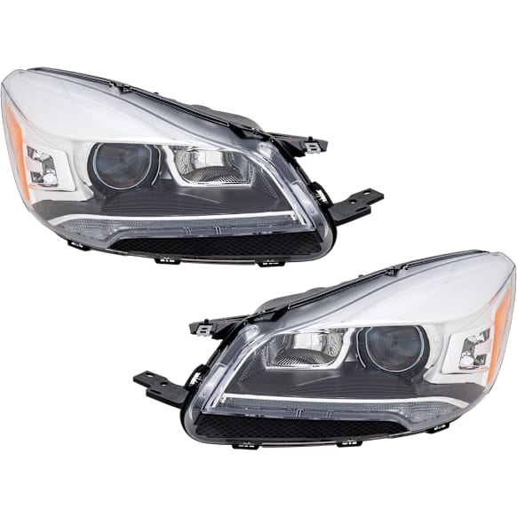 Driver and Passenger Side Headlights, without Bulbs, HID/Xenon, without HID Bulbs and ballast