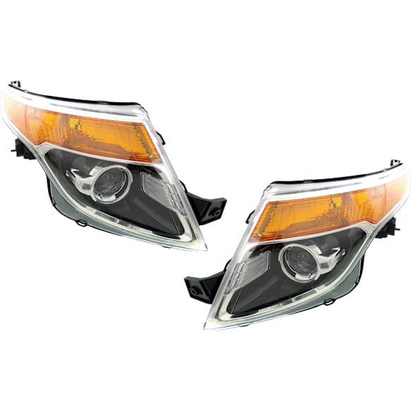 Driver and Passenger Side Headlights, without Bulbs, HID/Xenon, without HID Bulbs and ballast