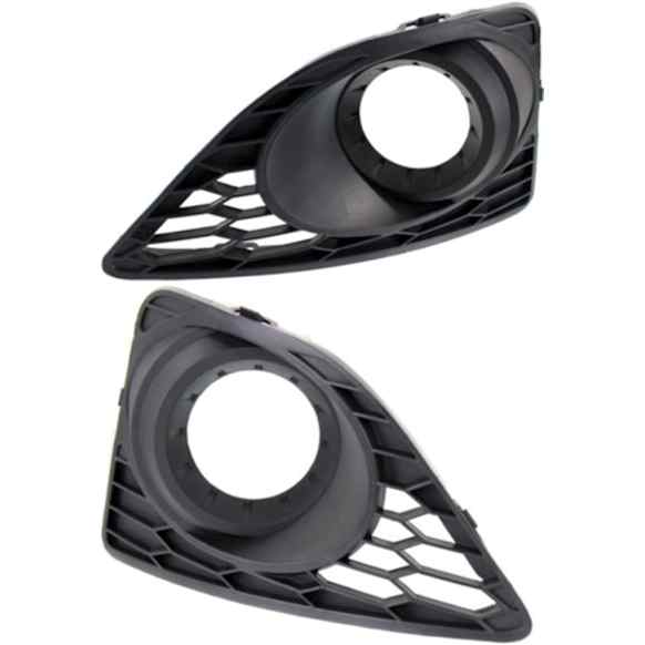 Front, Driver and Passenger Side Fog Light Trims, Textured Black