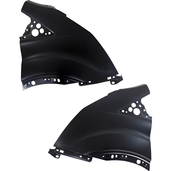 Front, Driver and Passenger Side Fenders, Without turn signal light hole, With antenna hole on passenger side, CAPA CERTIFIED