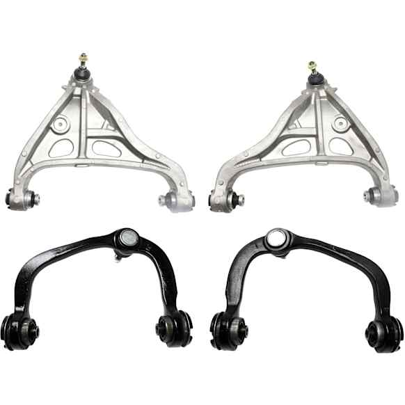 Front, Driver and Passenger Side, Upper and Lower Control Arms