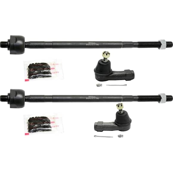 Front, Driver and Passenger Side, Inner and Outer Tie Rod Ends