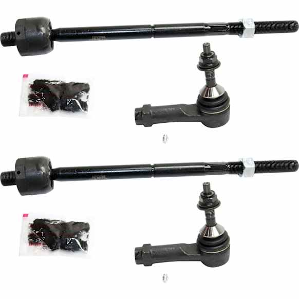 Front, Driver and Passenger Side, Inner and Outer Tie Rod Ends