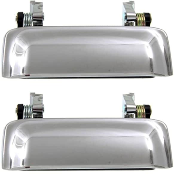 Front, Driver and Passenger Side Exterior Door Handles, Chrome, Without Key Hole