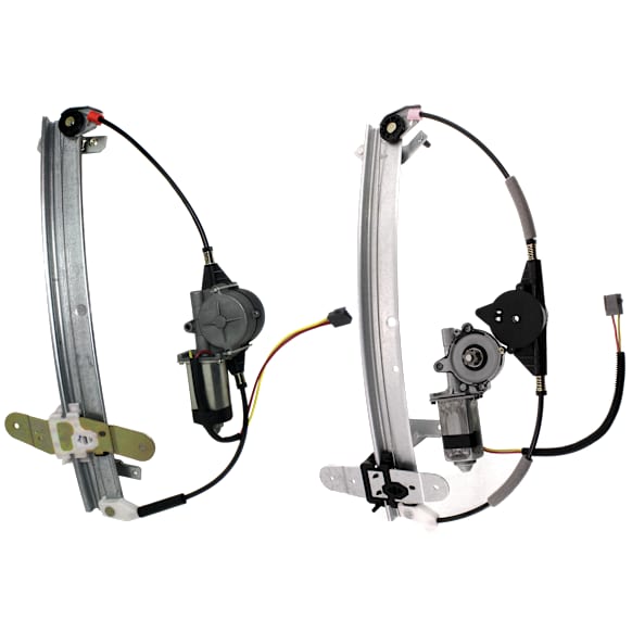 Front and Rear, Passenger Side Window Regulators, Power, With Motor