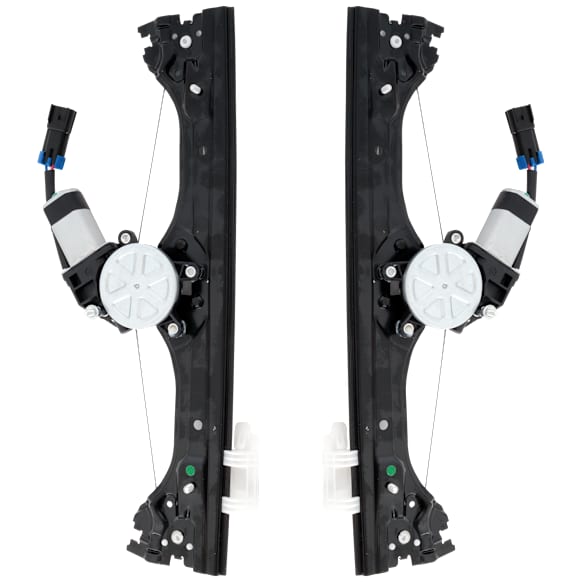 Front, Driver and Passenger Side Power Window Regulator, With Motor