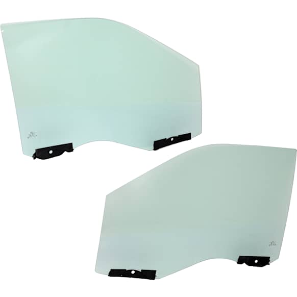Front, Driver and Passenger Side Door Glasses, Green Tint, Replaces NAGS No. DD12393 GTYN, DD12394 GTYN