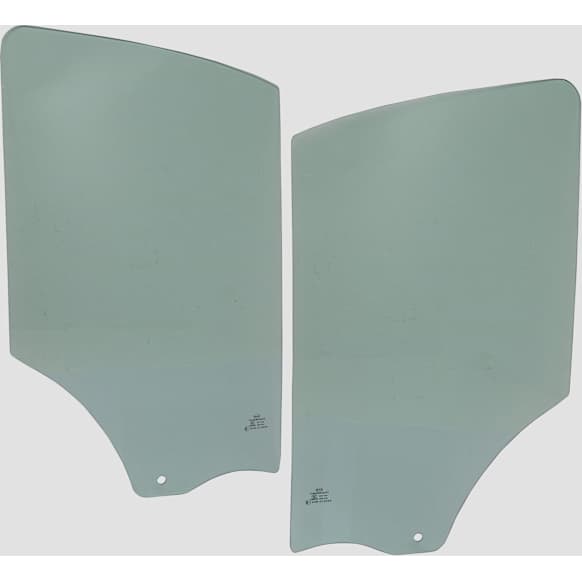 Front, Driver and Passenger Side Door Glasses, Green Tint, For Models with 83.2 inches Roof, Replaces NAGS No. DD12316 GTNN, DD12317 GTNN