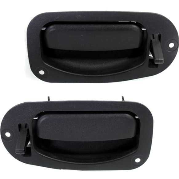 Rear, Driver and Passenger Side Interior Door Handles, Textured Black, Without Door Lock Hole, Extended Cab Pickup
