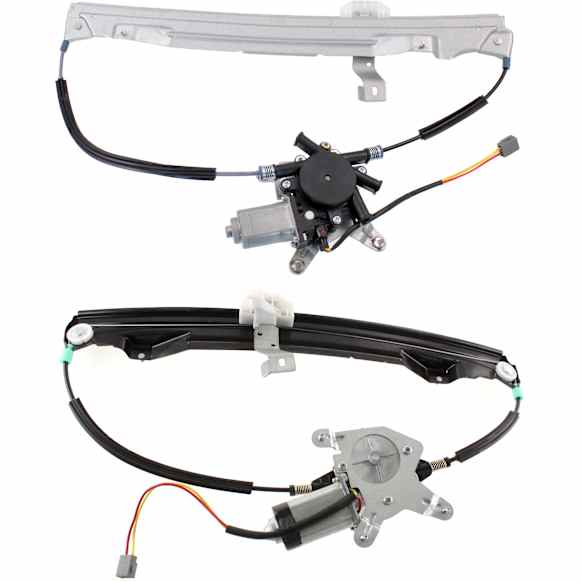 Rear, Driver and Passenger Side Power Window Regulator, With Motor