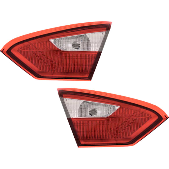 Driver and Passenger Side, Inner Halogen Tail Lights, with Bulbs, CAPA Certified