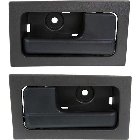 2021 Ford Transit-350 HD - Front and Rear, Driver and Passenger Side Gray bezel with black lever Interior Door Handle, Without Door Lock Hole