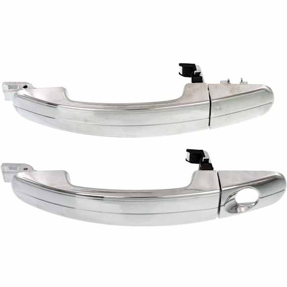 2010 Ford Focus - Front, Driver and Passenger Side Chrome Exterior Door Handle, Front Driver Side - With Key Hole; Front Passenger Side or Rear Driver or Passenger Side - Without Key Hole