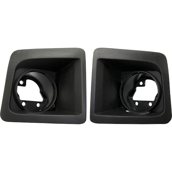 2014 GMC Sierra 1500 - Front, Driver and Passenger Side Fog Light Trim, For Models With Chrome Type Bumper, Textured Black, CAPA Certified