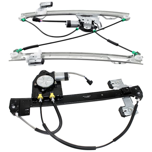 Front And Rear, Driver Side Power Window Regulator, With Motor
