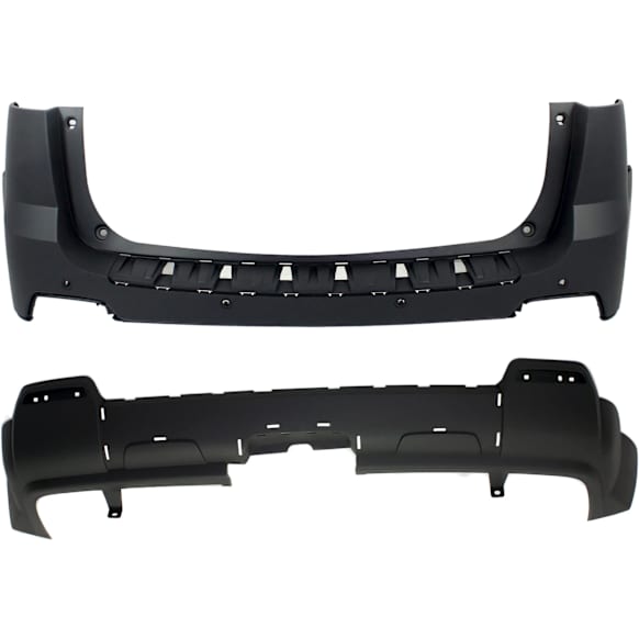 Rear, Upper And Lower Upper - Primed, Lower - Textured Bumper Cover