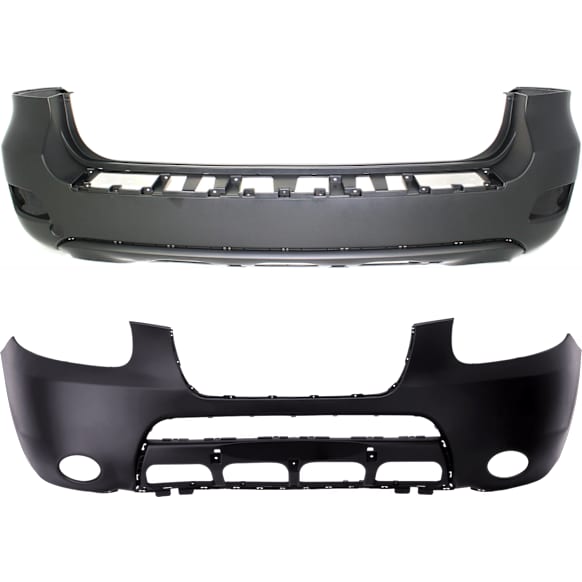 Front and Rear Primed Bumper Cover, CAPA Certified