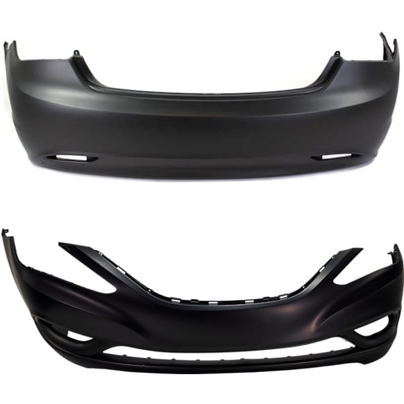 Front and Rear Primed Bumper Cover 2.4L, 4Cyl, CAPA Certified